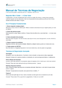 Manual de Técnicas de Negociação