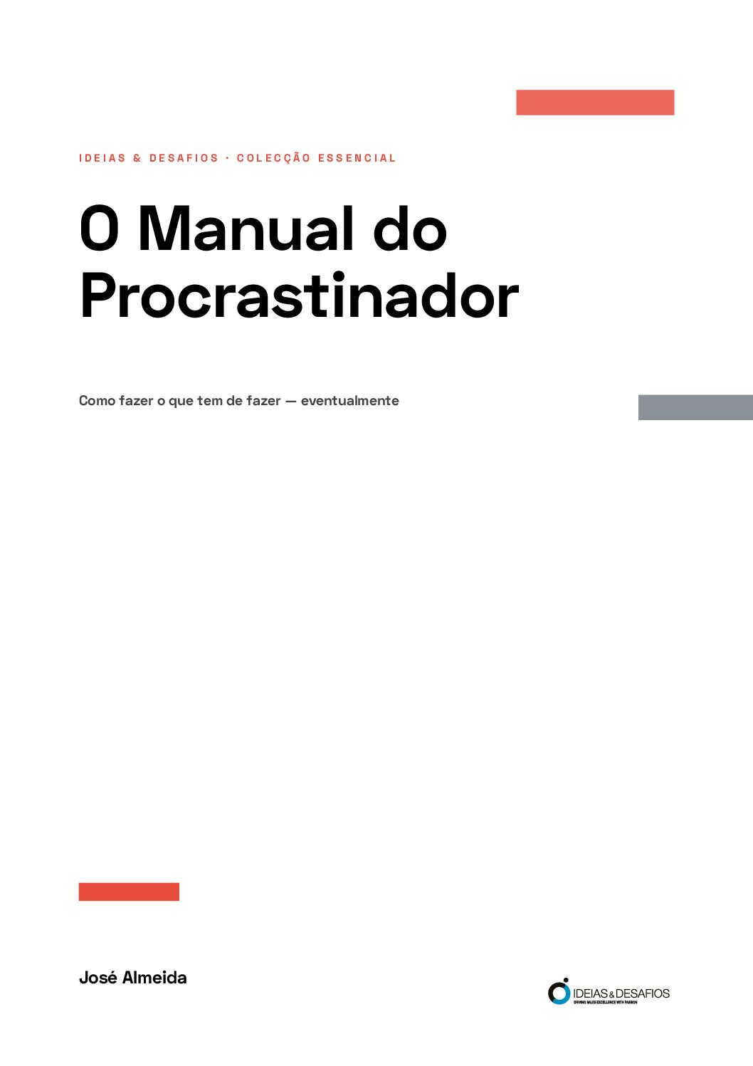 Capa do livro O Manual do Procrastinador