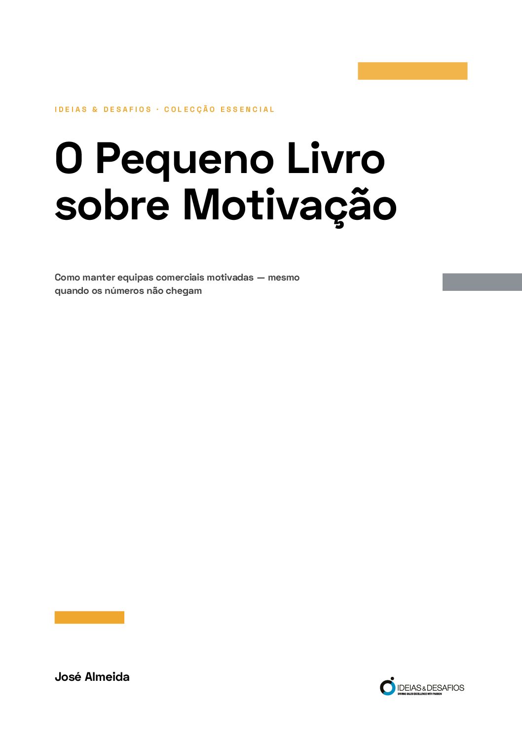 Capa do livro Pequeno Livro Sobre Motivação