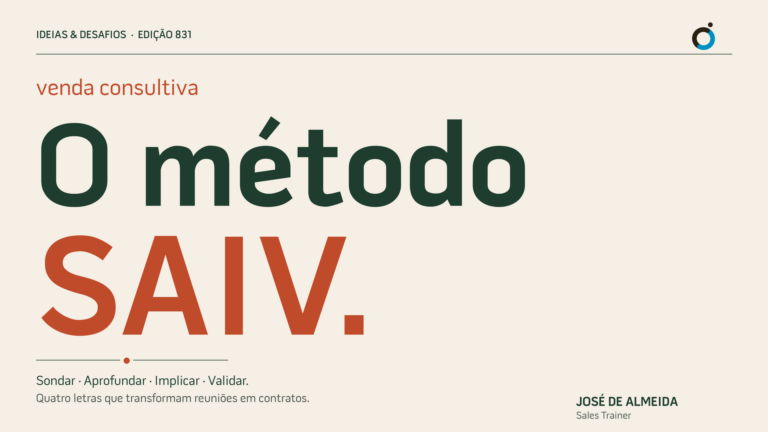 Venda Consultiva — O Método SAIV em 4 Passos