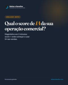 Simulador de Adoção de IA: Qual o Score da Sua Operação Comercial?