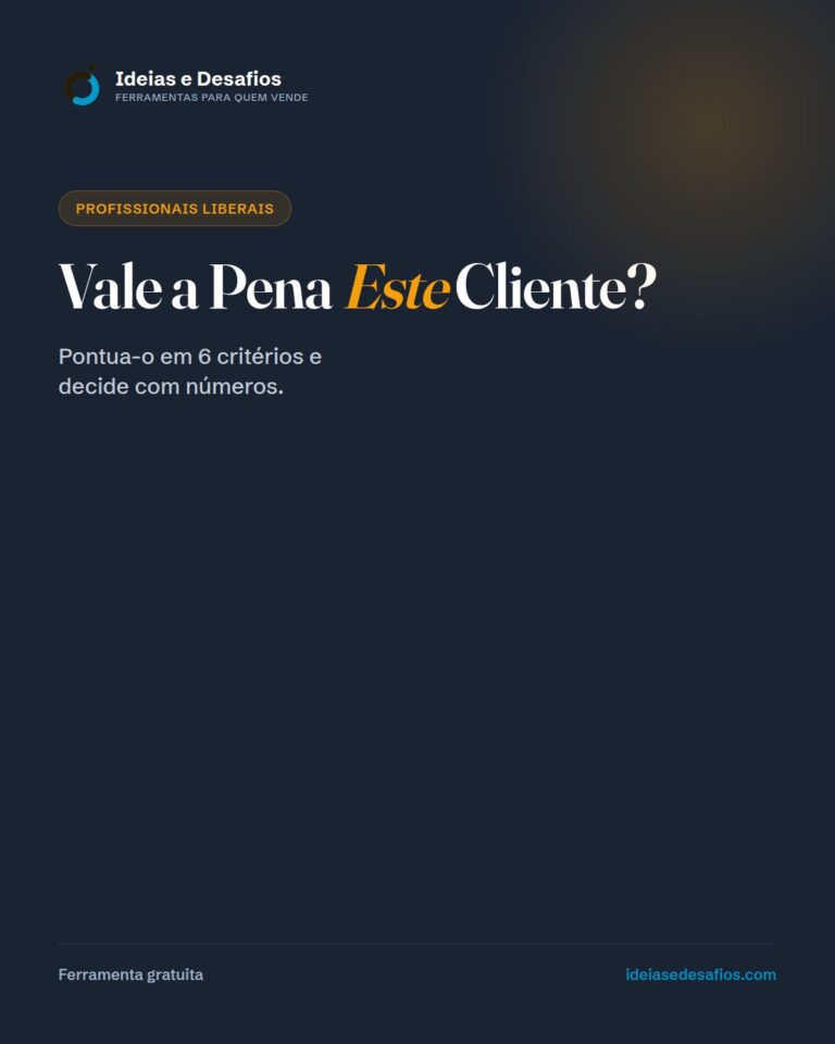 Vale a Pena Este Cliente? Scorecard em 6 Critérios